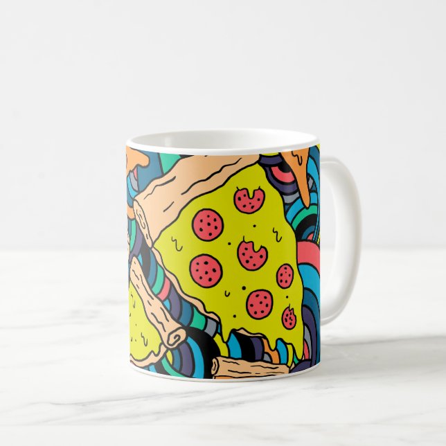 Pizza pattern coffee mug (Front Right)