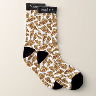 Pizza Pattern custom name socks