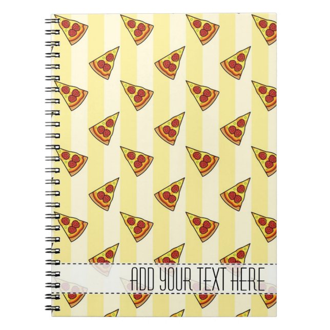 Pizza Pattern Custom Notebook (Front)