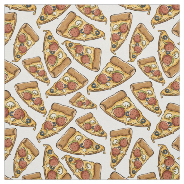 Pizza Pattern fabric (Swatch)