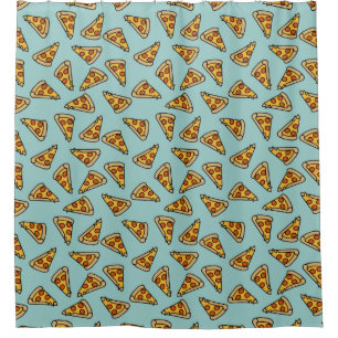 Pizza Pattern Shower Curtain