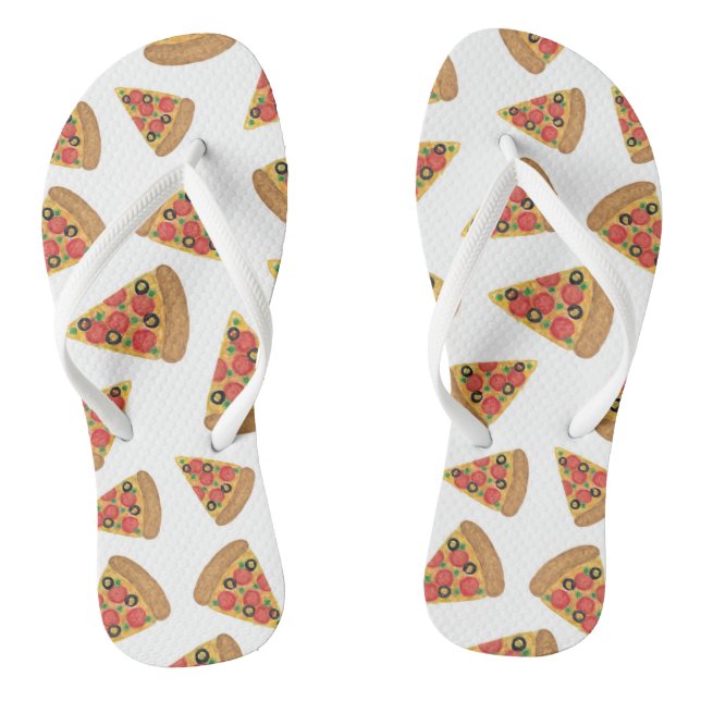 Pizza Pattern Thongs (Footbed)