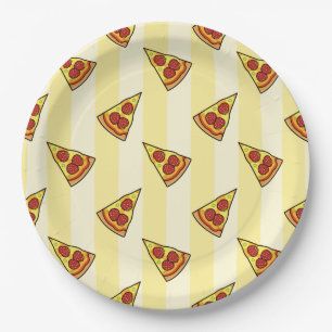 Pizza Pattern Wrapping Paper Plate