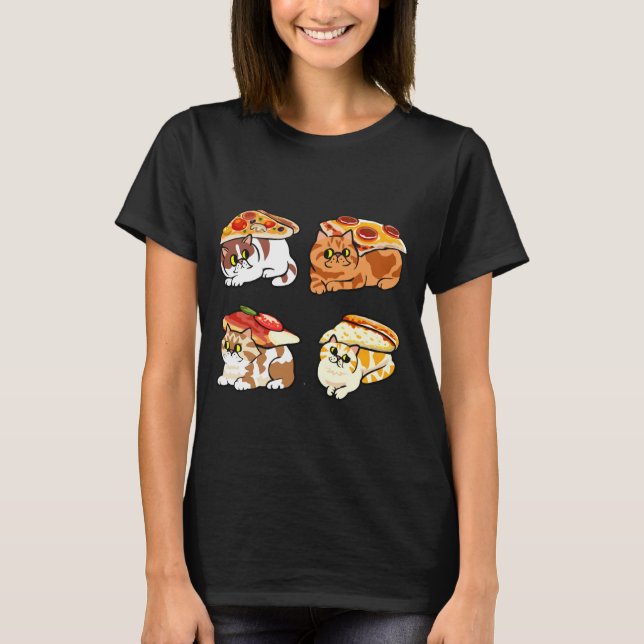 Pizza Persian Cat T-Shirt (Front)