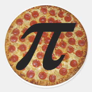 Pizza PI Classic Round Sticker