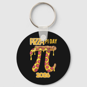 Pizza Pi Day 2026 Retro Math Teacher Boys Kids Piz Key Ring
