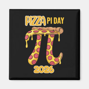 Pizza Pi Day 2026 Retro Math Teacher Boys Kids Piz Magnet