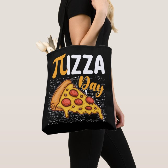 Pizza Pi Day Math Mathematics Lovers Tote Bag (Close Up)