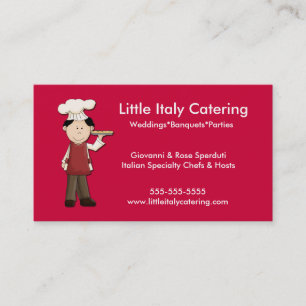 Pizza Pie Chef Italian Business Card Template