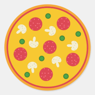 Pizza Pie Classic Round Sticker
