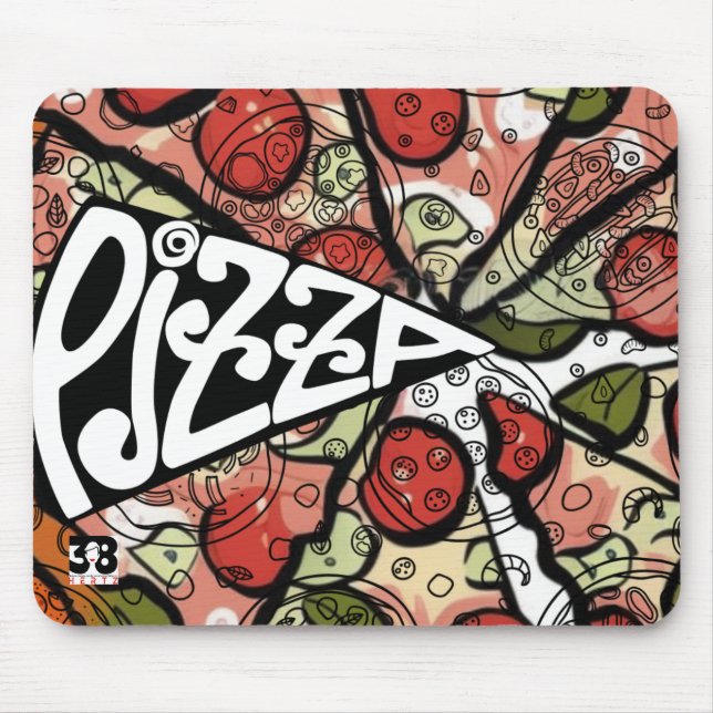 Pizza Pie Mouse Pad (Front)