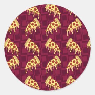 Pizza Pie Pattern Classic Round Sticker