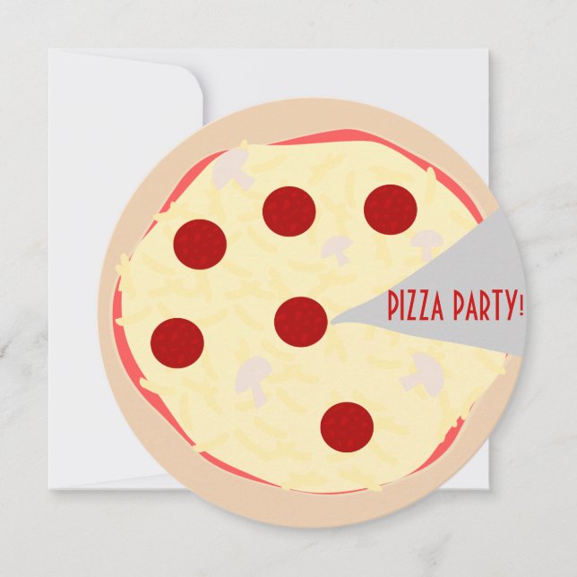 Pizza Pie Pizza Party Invitation (Front)