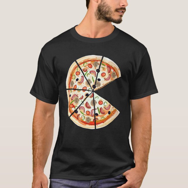 Pizza Pie & Slice Dad And Son Matching Pizza Fathe T-Shirt (Front)