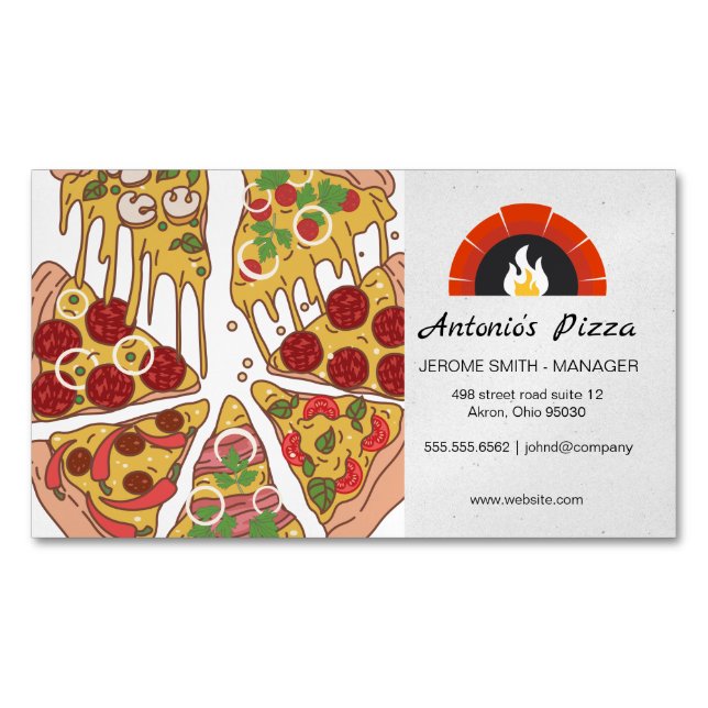 Pizza Pie Slices | Brick Oven Business Card (Front)