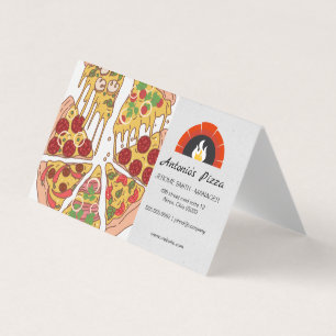 Pizza Pie Slices   Brick Oven Business Card
