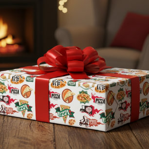 Pizza Pie Wrapping Paper Sheets