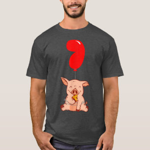 Pizza Pig - 7th Birthday - Kids Balloon Party 2286 T-Shirt