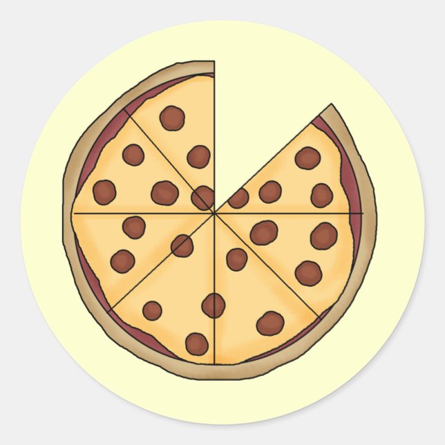 Pizza Pizza Pizza Classic Round Sticker (Front)