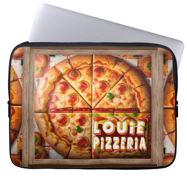 Pizza Pizzeria Design Laptop Sleeve (Front)