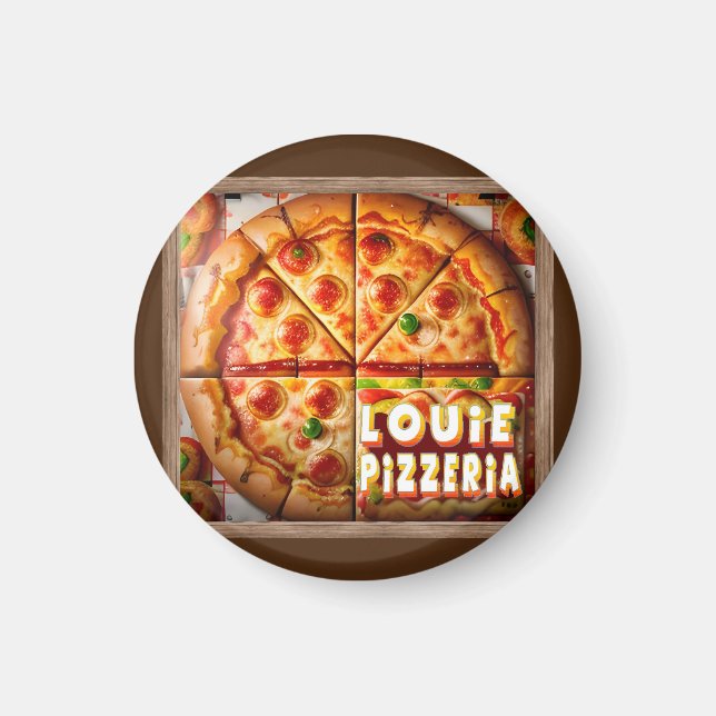 Pizza Pizzeria Design Magnet (Front)