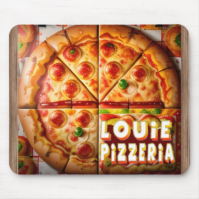 Pizza Pizzeria Design Mouse Pad (Front)