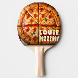 Pizza Pizzeria Design Ping Pong Paddle