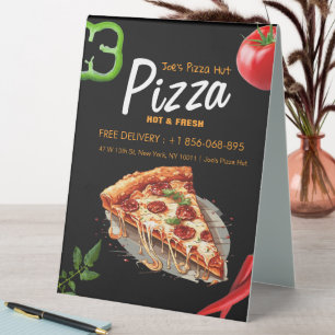 Pizza Place Custom Table Tent Sign