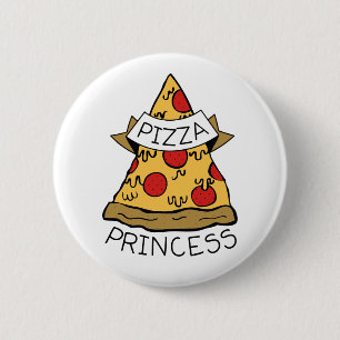 Pizza Princess 6 Cm Round Badge