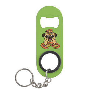 Pizza Pug custom monogram & colour bottle opener