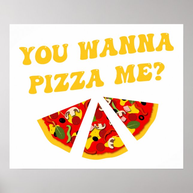 Pizza Pun Funny Food Poster (Front)