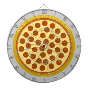 Pizza Puns Personalised Cheese Pizza w/ Pepperoni Dartboard