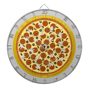Pizza Puns Personalised Pepperoni Pizza w/Toppings Dartboard