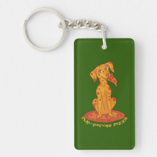 Pizza Puppy Key Ring