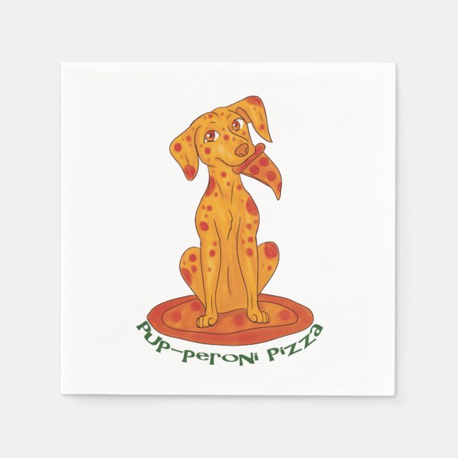 Pizza Puppy Napkin (Front)