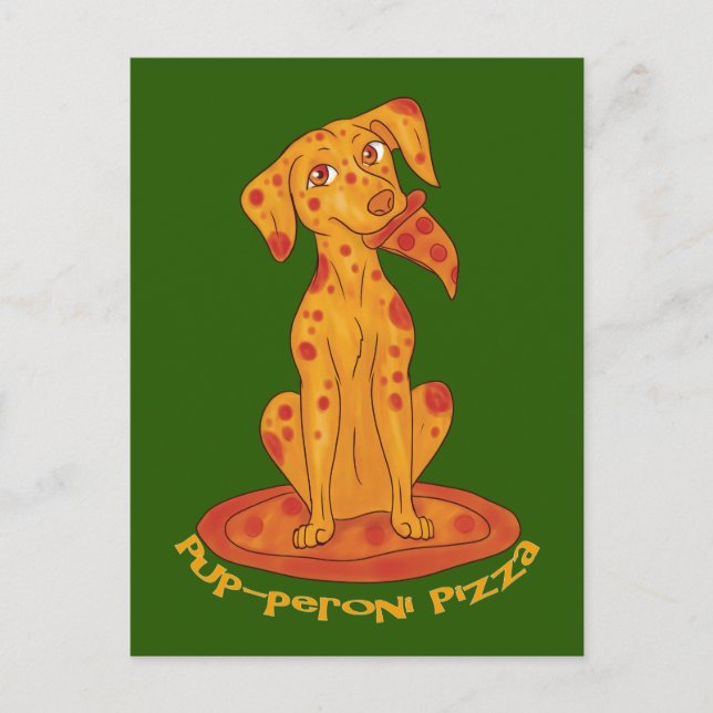 Pizza Puppy Postcard (Front)