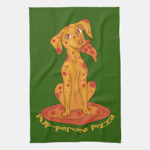 Pizza Puppy Tea Towel