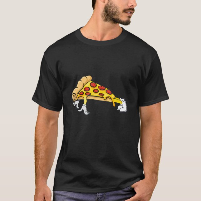 Pizza Push Ups Bodybuilding Workout Gym Lift Muslc T-Shirt (Front)