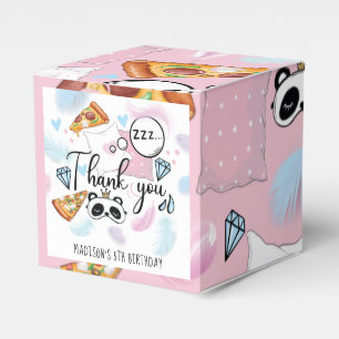 Pizza & Pyjamas Sleepover Birthday Personalised Favour Box