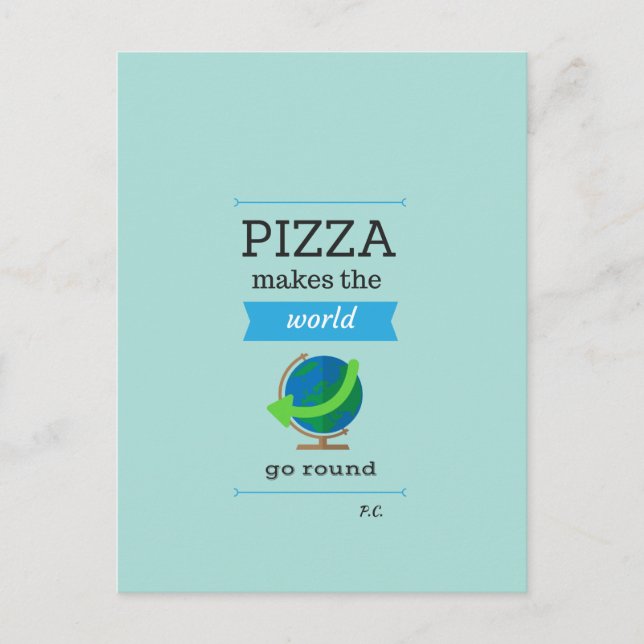 Pizza Quote Postcard (Front)