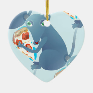 pizza rat ceramic tree decoration