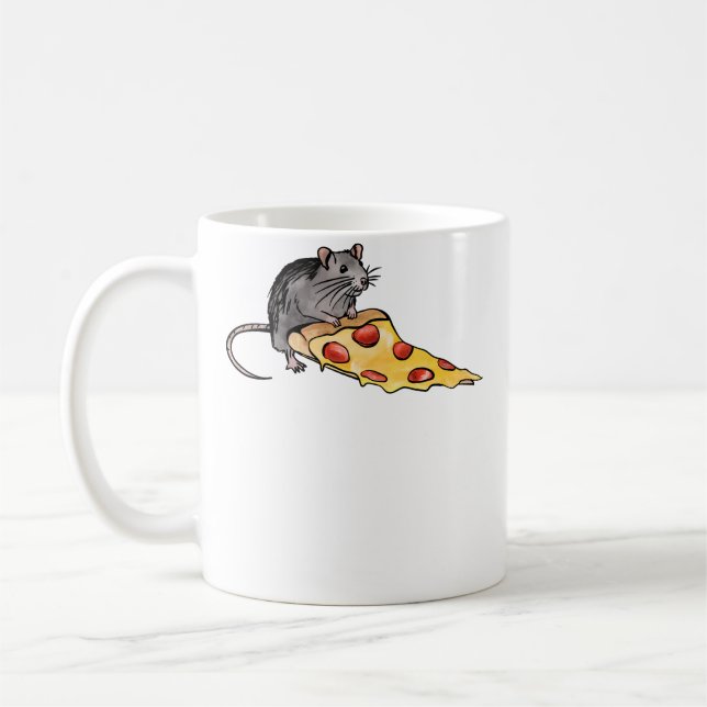 Pizza Rat Coffee Mug (Left)