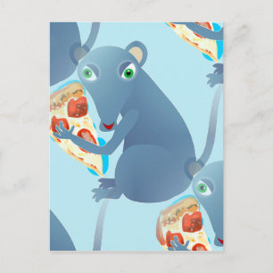 pizza rat postcard
