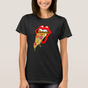 Pizza Red Lips Fast Food T-Shirt