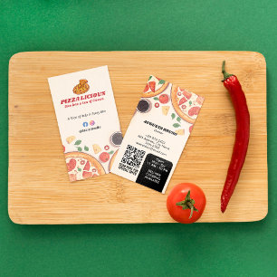 Pizza Restaurant Business Minimalist Sketch Card