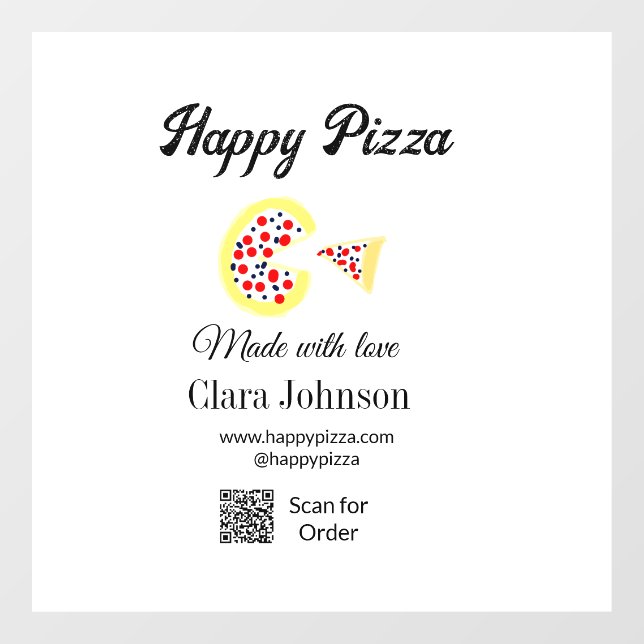 Pizza restaurant cafe pizzeria scan QR code order  (Sheet)