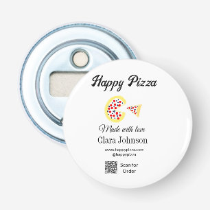 Pizza restaurant cafe pizzeria scan QR code order Bottle Opener