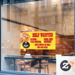 Pizza Restaurant Customise Help Wanted Shop Logo 