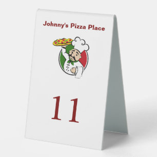 Pizza Restaurant Order Number Tent Table Signs