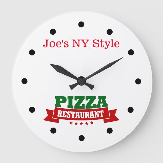 Pizza Restaurant Theme Wall Clock (Front)